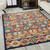 8' X 10' Ivory And Blue Southwestern Stain Resistant Indoor Outdoor Area Rug