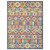 8' X 10' Ivory And Blue Southwestern Stain Resistant Indoor Outdoor Area Rug