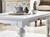 47" White Solid Wood Coffee Table