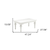 47" White Solid Wood Coffee Table