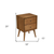 26" Solid Wood and Wood Two Drawer Nightstand