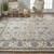 4' X 6' Ivory and Blue Wool Floral Hand Tufted Area Rug