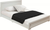White Solid and Manufactured Wood Queen Bed Frame
