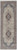 8' Gray Red And Blue Floral Runner Rug With Fringe