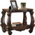 26" Cherry Oak Manufactured Wood Square End Table With Shelf