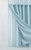 Light Blue Sheer and Grid Shower Curtain and Liner Set