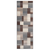 8' Gray Tan And Brown Patchwork Runner Rug