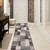 8' Gray Tan And Brown Patchwork Runner Rug