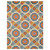 3' X 5' Orange And Ivory Moroccan Stain Resistant Indoor Outdoor Area Rug