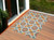 3' X 5' Orange And Ivory Moroccan Stain Resistant Indoor Outdoor Area Rug