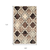 4' X 6' Ivory Brown And Black Quatrefoil Distressed Area Rug