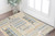 2' X 3' Blue And Green Geometric Area Rug