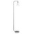 63" Silver Metal Arched Floor Lamp With Clear Glass Cylinder Shade
