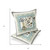Set of Two Cream Blue And Yellow Peacock Indoor Outdoor Throw Pillow