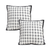 Nordic square Shape Monochrome Pattern Pillowcase