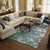 9' X 13' Blue And White Oriental Washable Area Rug With UV Protection