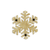 6" Gold Cast Iron Hand Painted Snowflake Sculpture