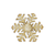 6" Gold Cast Iron Hand Painted Snowflake Sculpture