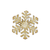 6" Gold Cast Iron Hand Painted Snowflake Sculpture
