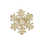 6" Gold Cast Iron Hand Painted Snowflake Sculpture