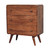 28" Brown Solid Wood Three Drawer Sideboard