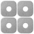 4Pcs Square Microfiber Mop Pads 