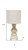13" Distressed Beige Round Table Lamp With Drum Shade