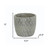 Gray Ceramic 101 Ounce Geometric Round Distressed Pot Planter