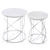 Giro Nested White Marble Tables - Set of 2