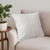 Cream Corduroy Polyester Throw Pillow Cover