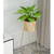 Gold Metal Plant Stand with Gold Flower Pot Holder Corner Shelving Rack Indoor Display