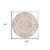 5' Beige And Bronze Floral Medallion Round Rug