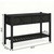 32" X 47" Black Wood Rectangular Planter Box
