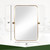 36" Gold Metal Framed Bathroom Vanity Mirror
