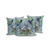 Set of Three Green Bird Indoor Outdoor Throw Pillow