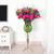Glass Tall Floor Vase and pcs Dark Artificial Fake Flower