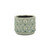 Green Ceramic 22 Ounce Geometric Round Distressed Pot Planter
