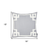 18" Light Grey And White Geometric Decorative Throw Pillow Cover
