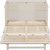 White Wood Full Murphy Bed With USB