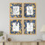 Set Of Four Simple Nature Distressed Gold Framed Wall Art