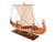 13" Unfinished Wood Hand Painted Model Boat