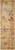 8' Beige Red And Orange Floral Non Skid Runner Rug