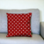 14" Red and White Christmas Polka Dot Cotton Throw Pillow Cover