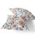 Set of Two White And Orange Peacock Indoor Outdoor Throw Pillow