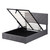 Gray Tufted Faux Leather Upholstered Full Bed Frame