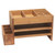 16" Brown Wood Desk Organizer