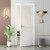 80" White Wood, Glass Slab Door