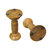 Handmade Wood Eco-friendly Traditional Medium Polish Set Of Three Pillar Candle Holder
