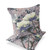 Set of Two Yellow Blue And Gray Floral Indoor Outdoor Throw Pillow