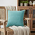 20" Blue Beach Cotton Blend Throw Pillow